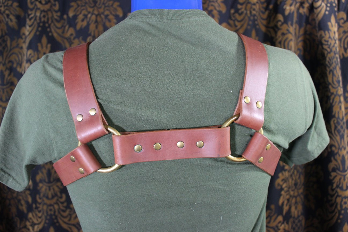 Classic Latigo Bulldog Harness with Snaps - view 4