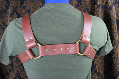 Classic Latigo Bulldog Harness with Snaps - view 4