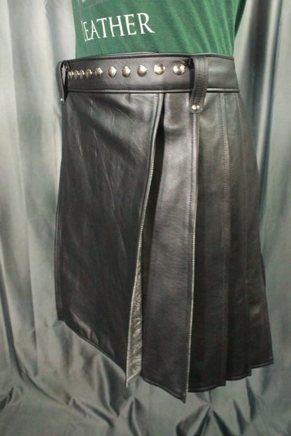 Pleated Leather Kilt - view 23
