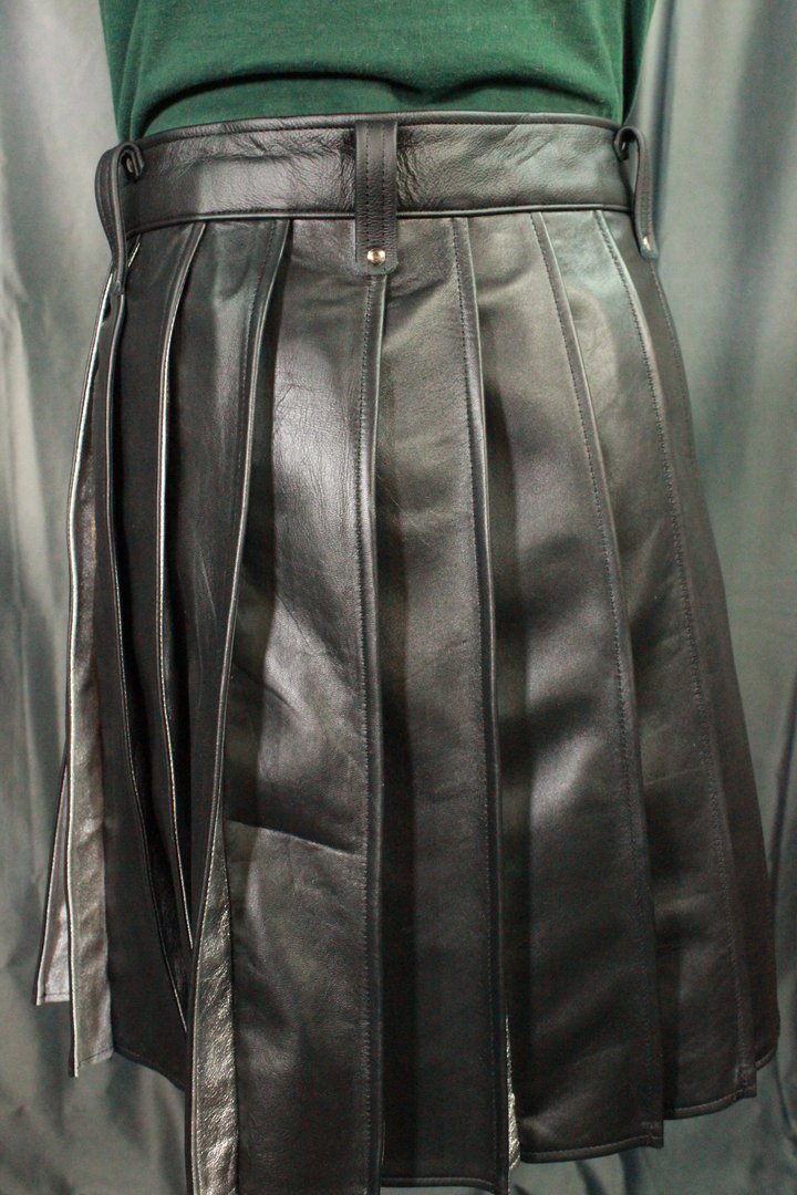 Pleated Leather Kilt - view 25