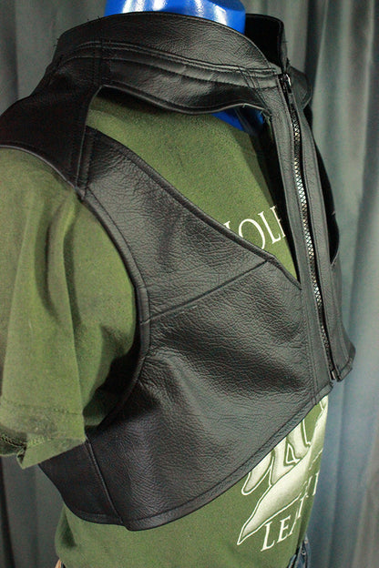 Open-Paneled Bolero Vest in Black - view 3