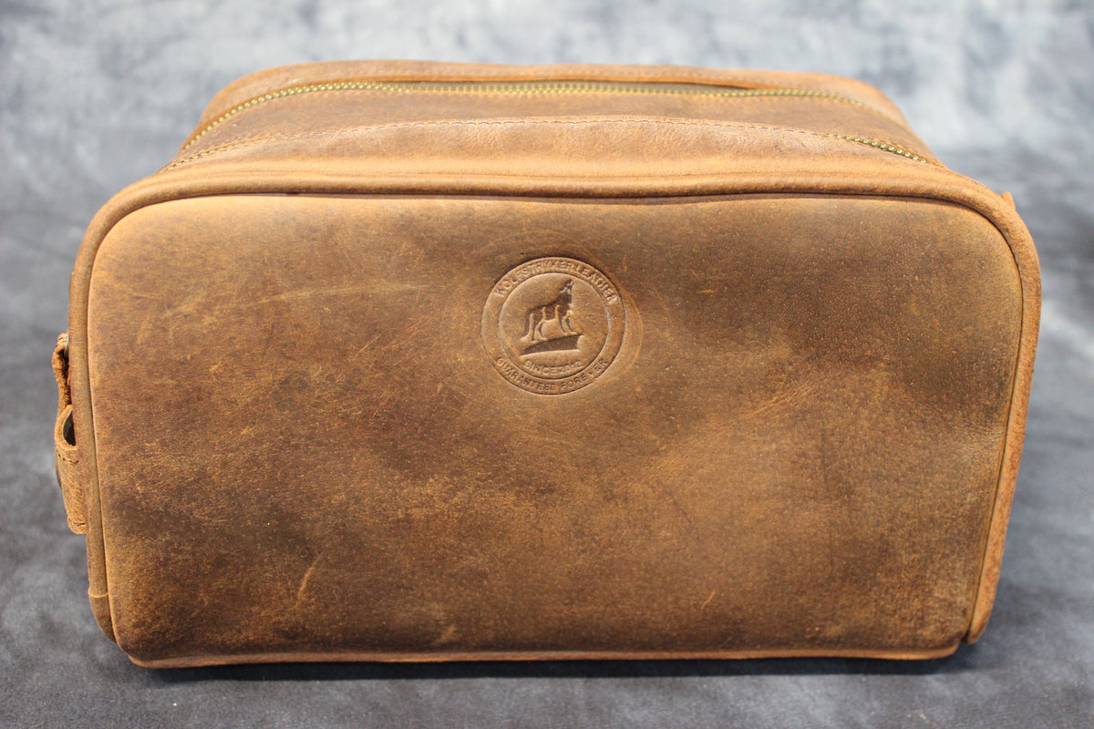 Leather Dopp Kit - front view