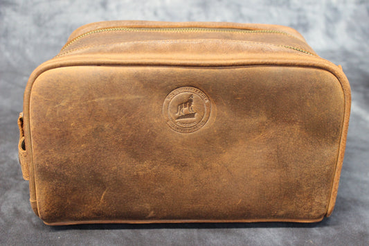 Leather Dopp Kit - front view
