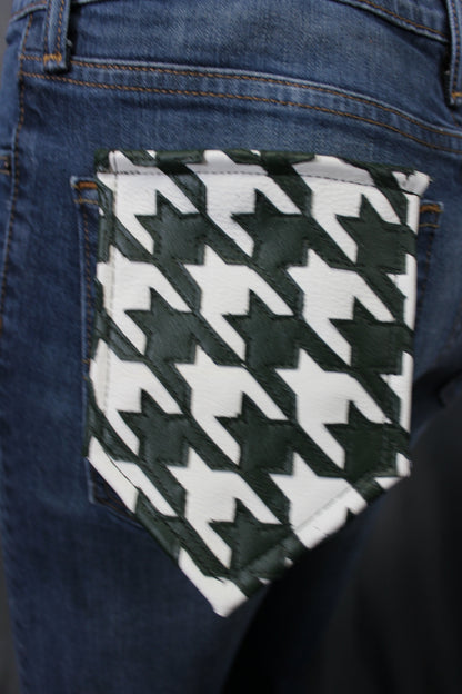 Houndstooth Pocket Flag in Leather - view 6