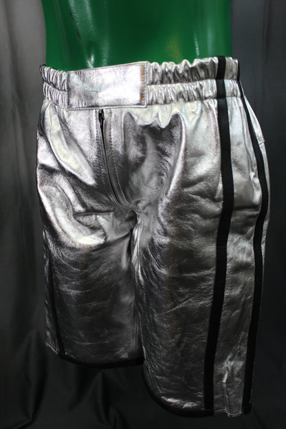 Basketball Shorts in Silver and Black - view 2