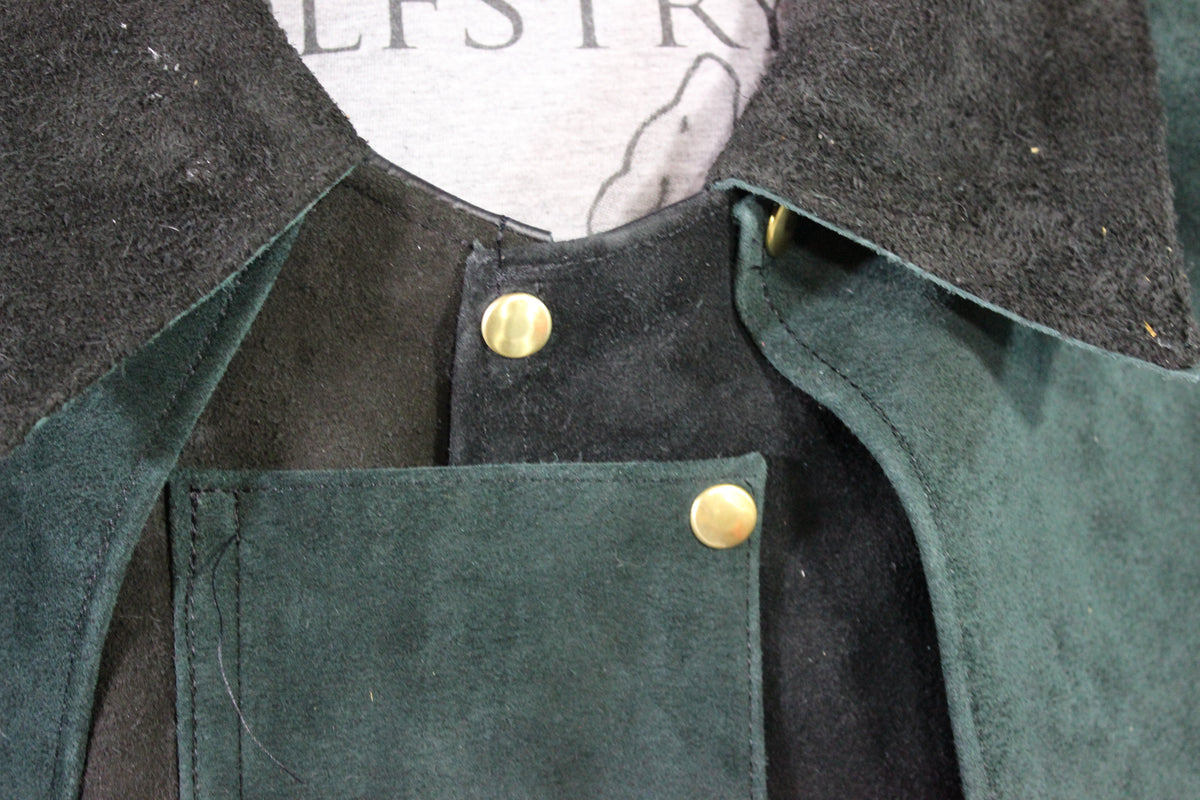 Suede Leather Duster (shortened) with Mantle - view 6
