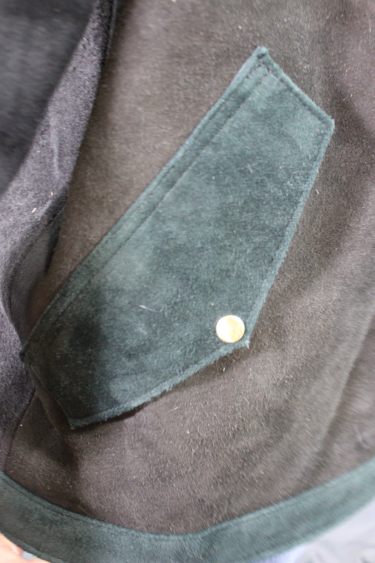 Suede Leather Duster (shortened) with Mantle - view 13
