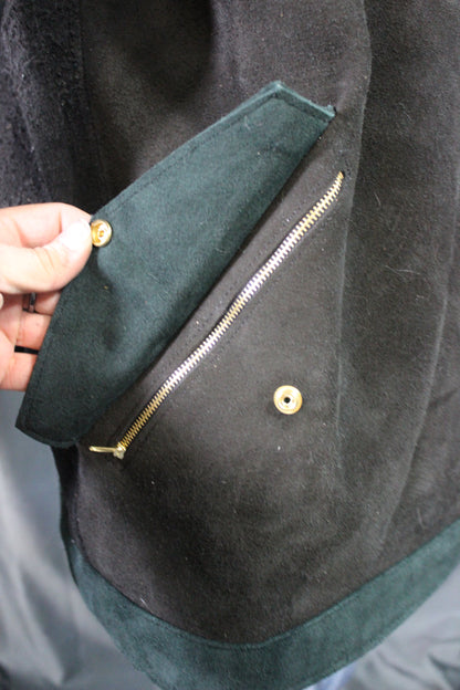 Suede Leather Duster (shortened) with Mantle - view 14