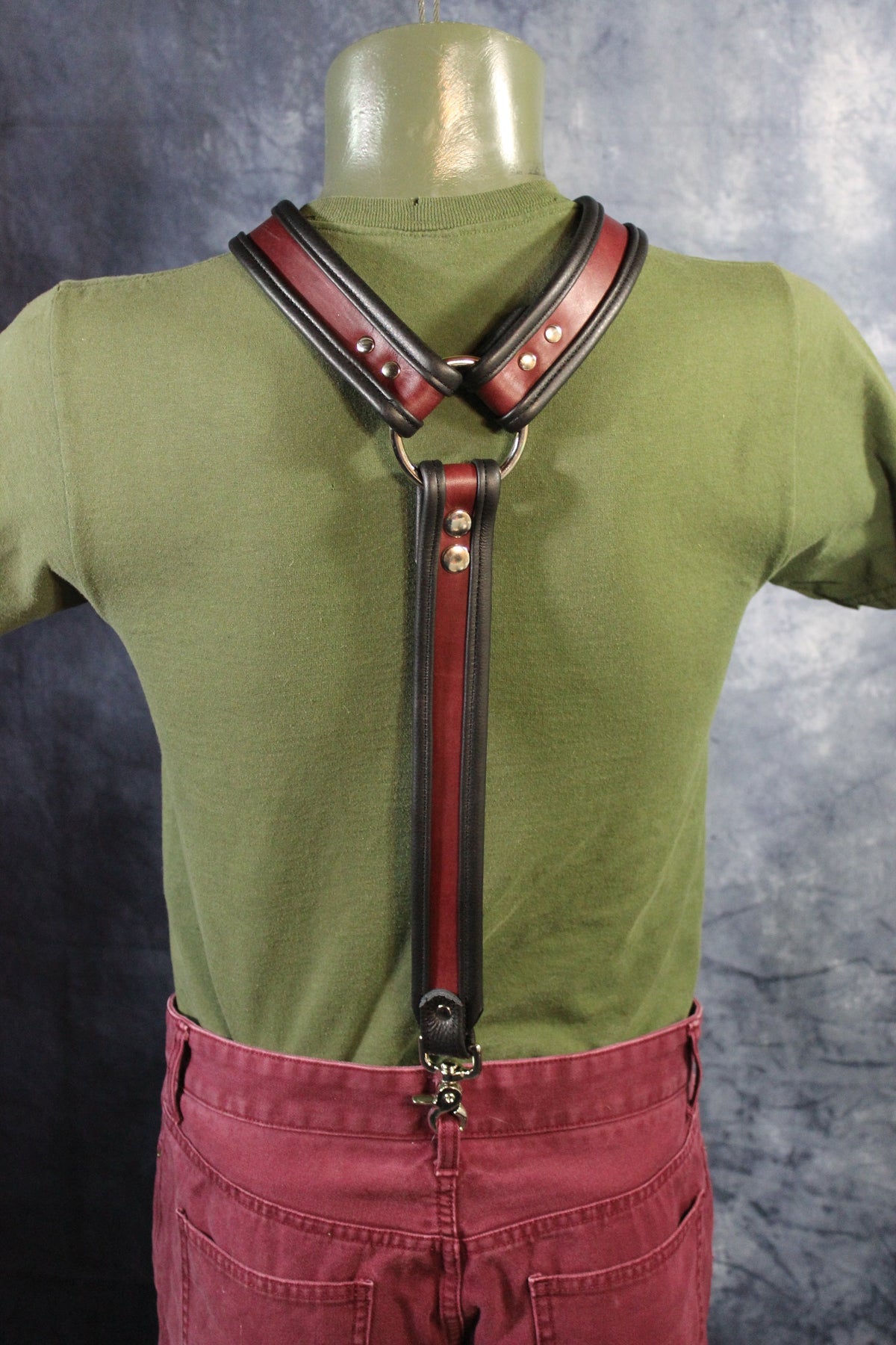 Two Tone Leather Suspenders - view 2