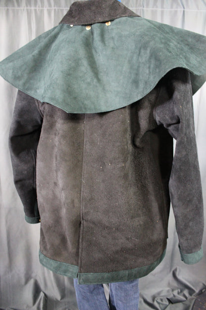 Suede Leather Duster (shortened) with Mantle - view 17