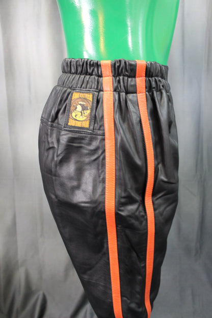 Basketball Shorts in Black and Orange - view 3