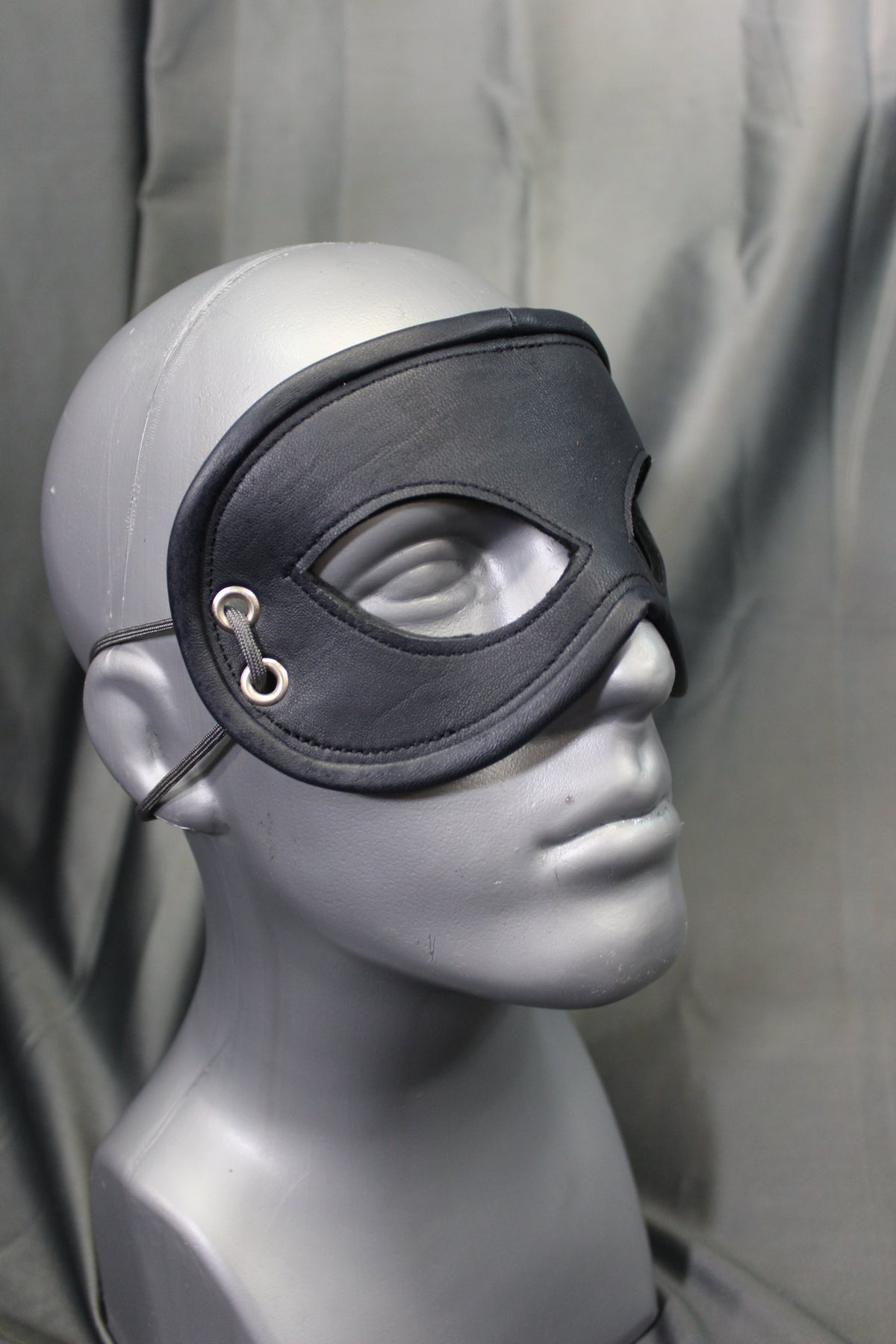 Leather Party Mask with Rolled Edge - view 2