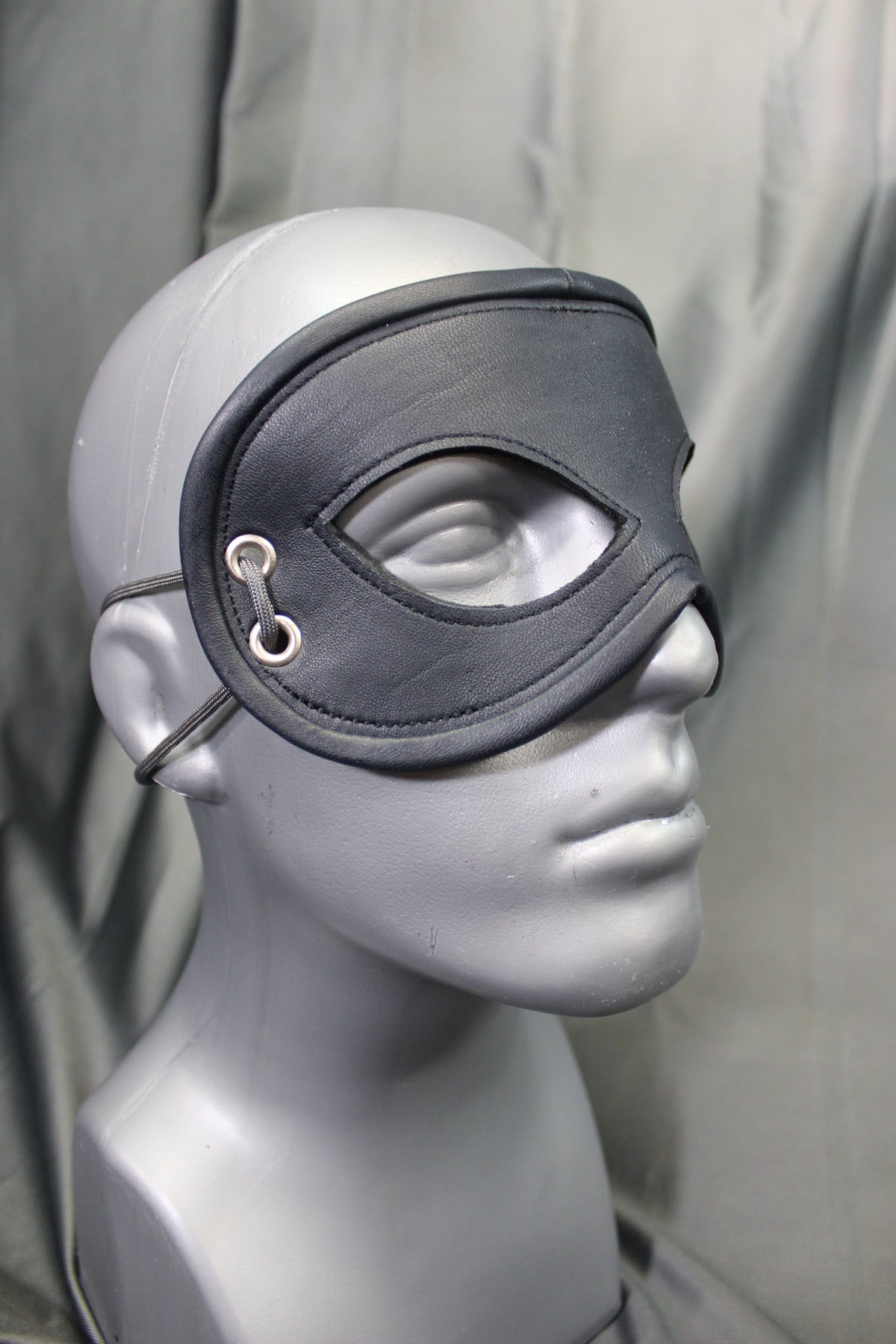 Leather Party Mask with Rolled Edge - view 3