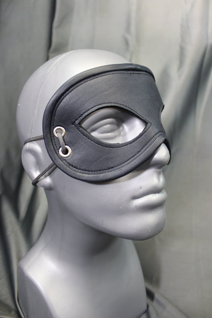 Leather Party Mask with Rolled Edge - view 3