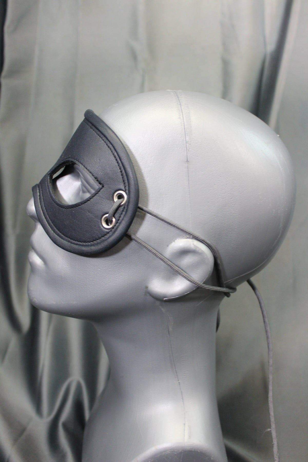 Leather Party Mask with Rolled Edge - view 5