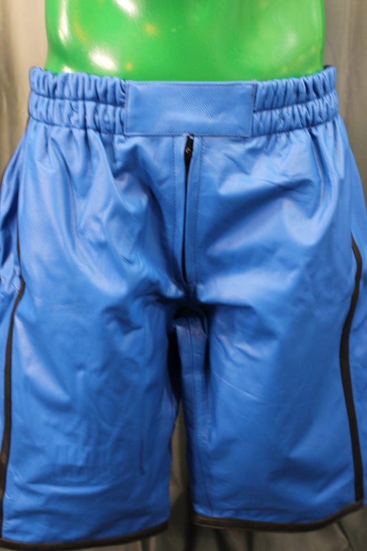 Basketball Shorts in Blue and Black - front view