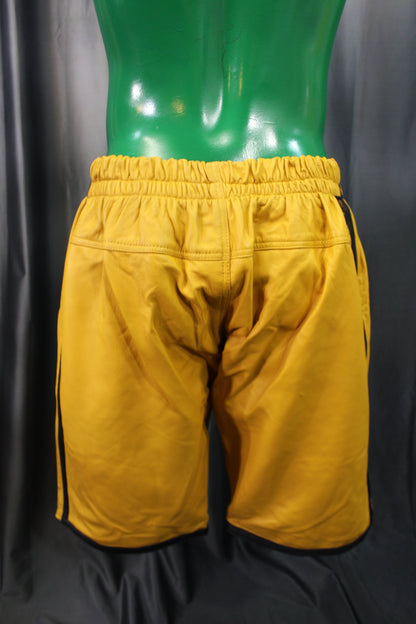 Basketball Shorts in Mustard Yellow and Black - view 4