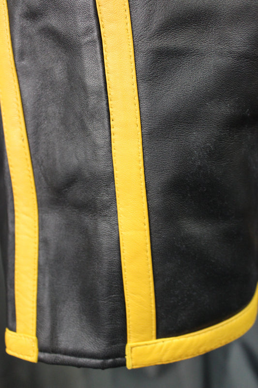 Basketball Shorts in Black and Yellow - view 2