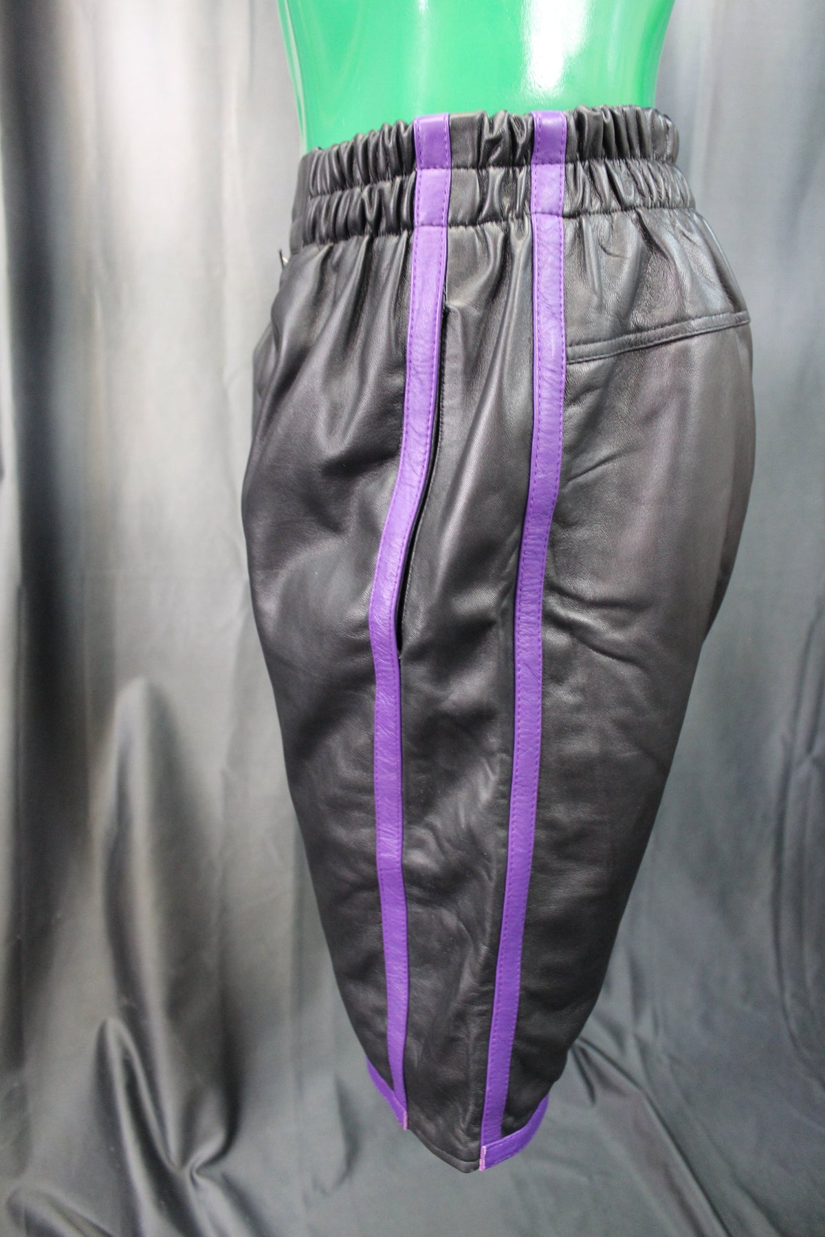 Basketball Shorts in Black and Purple - view 4