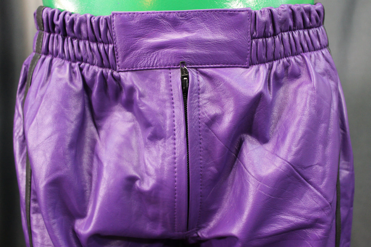 Basketball Shorts in Purple and Black - front view