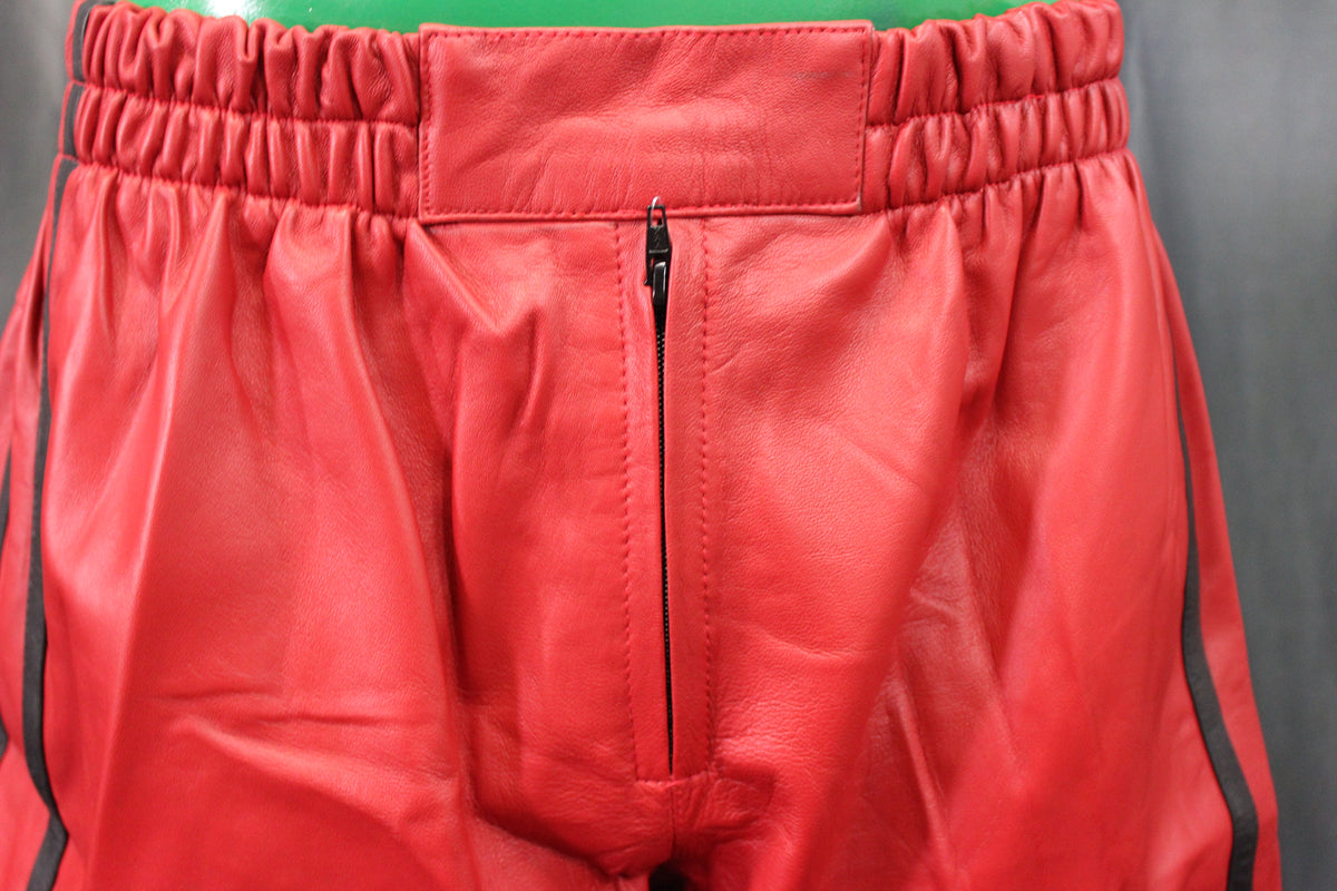 Basketball Shorts in Red and Black - front view