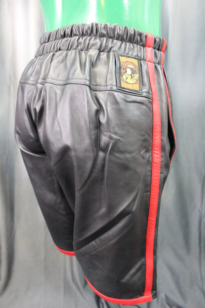 Basketball Shorts in Black and Red - view 5