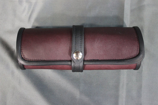Leather Roll-Up Cigar Holder - front view