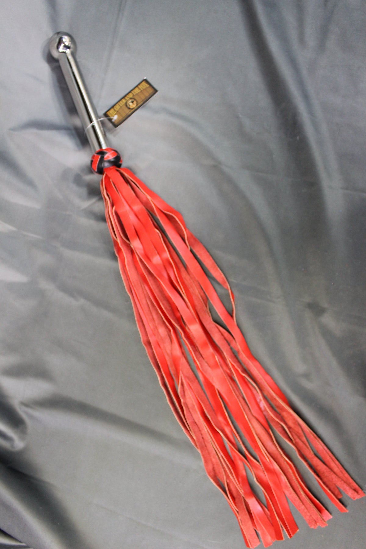 Polished Metal Handle Floggers - front view