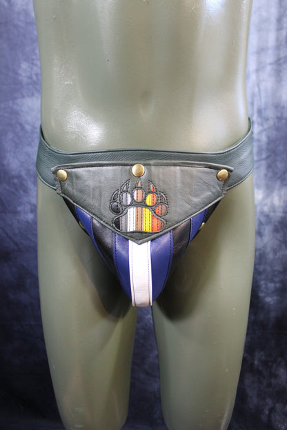 Leather Bear Jockstrap - front view