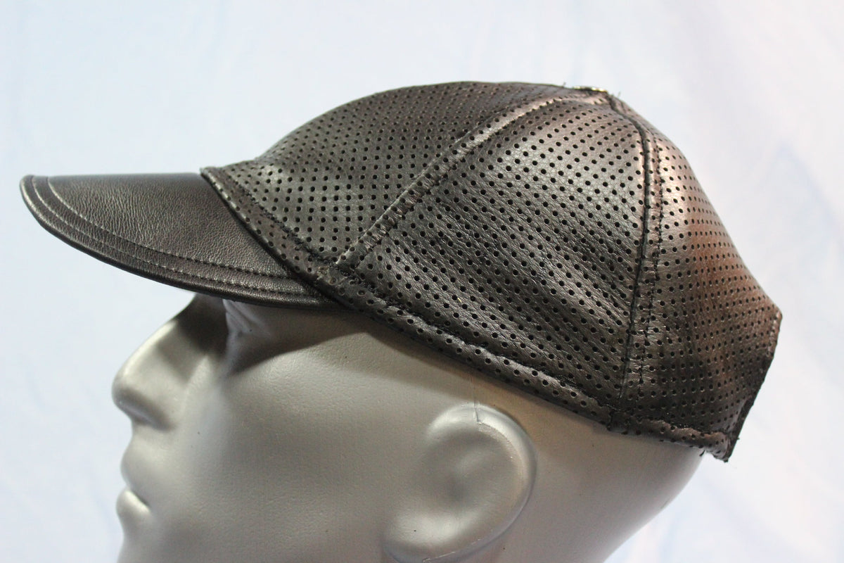 Perforated Leather Baseball Cap - view 5
