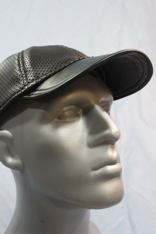 Perforated Leather Baseball Cap - view 2