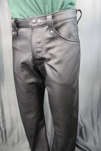 Classic Leather Pants - front view