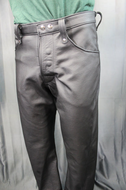 Classic Leather Pants - front view