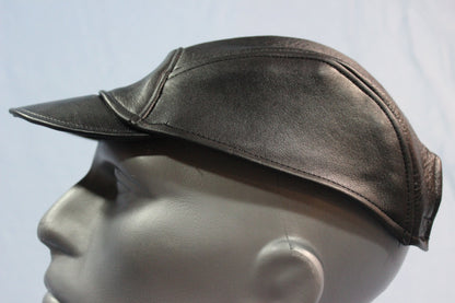 Short Brim Leather Baseball Cap - view 7