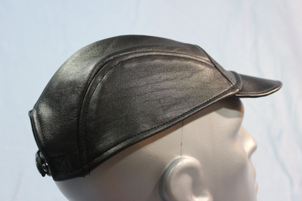 Short Brim Leather Baseball Cap - view 6