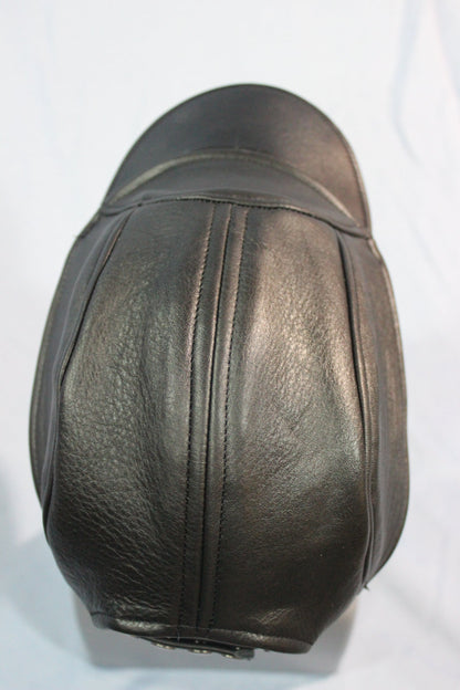 Short Brim Leather Baseball Cap - view 8