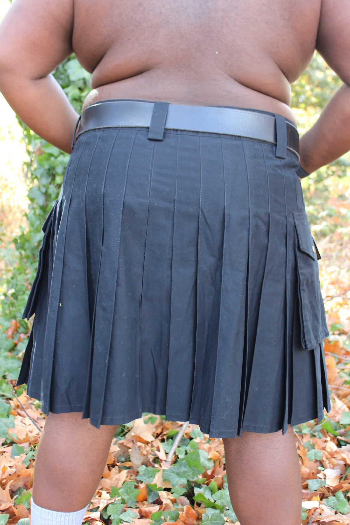 Firefighter Kilt in Black and Florescent Green - view 5