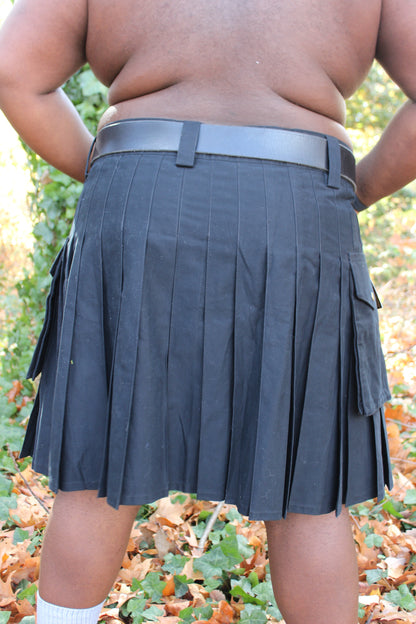 Firefighter Kilt in Black and Florescent Green - view 5
