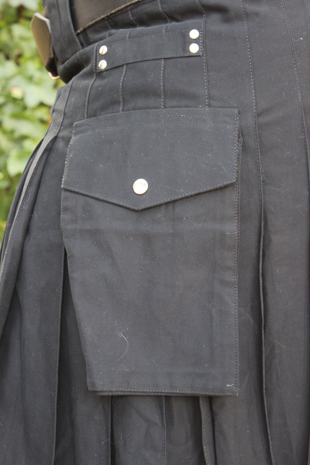 Firefighter Kilt in Black and Florescent Green - view 7