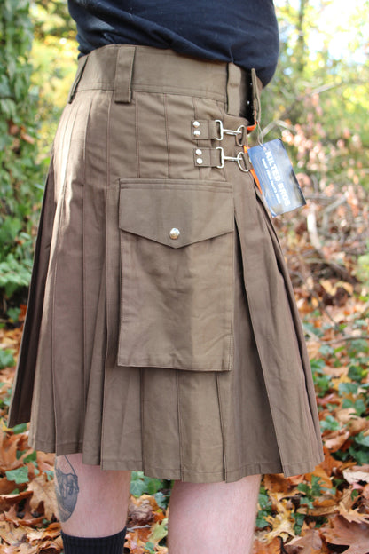Firefighter Kilt in Brown and Florescent Orange - view 4