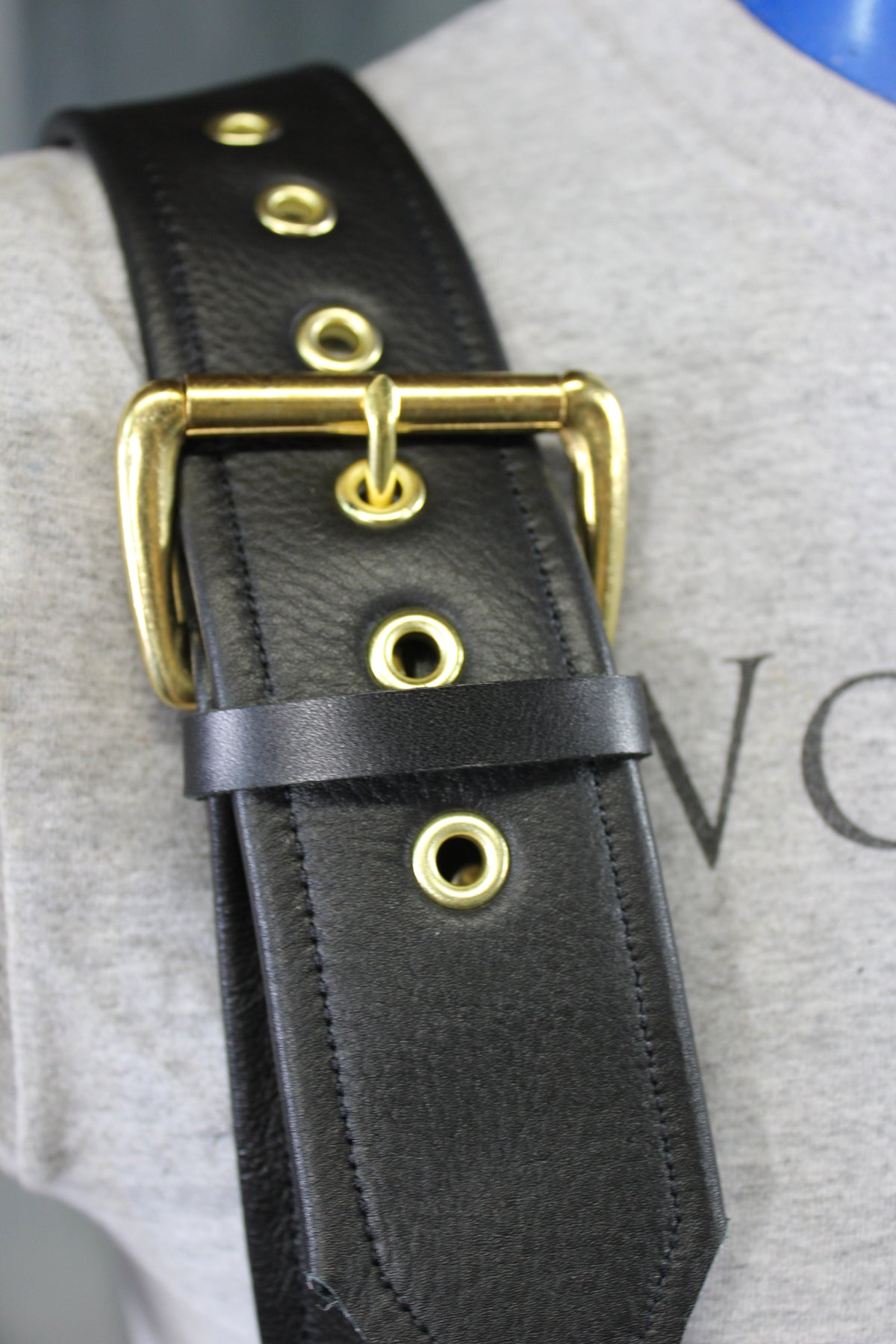 Our Back to Basics Black DOUBLE WIDE Convertable Leather Suspenders! - view 5