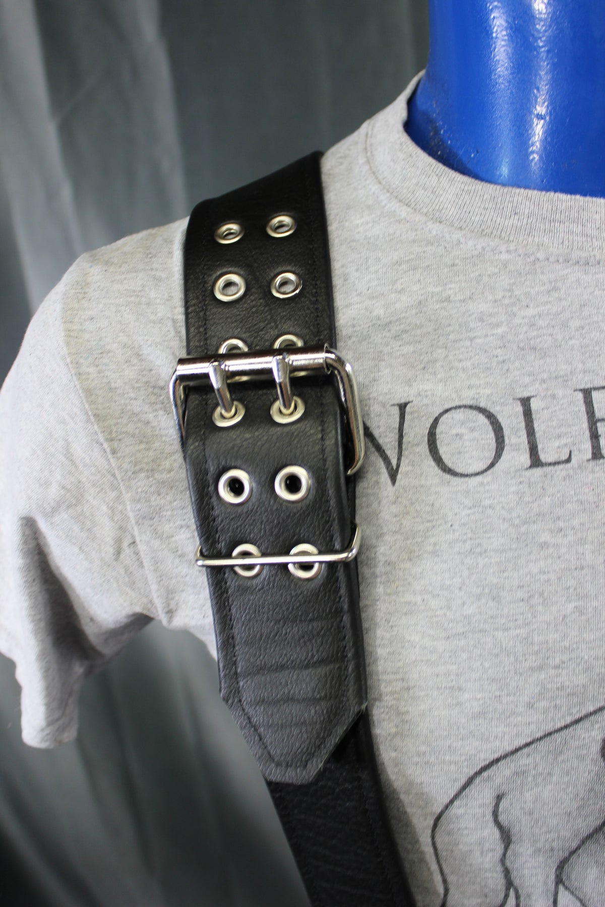 Our Back to Basics Black DOUBLE WIDE Convertable Leather Suspenders! - view 25