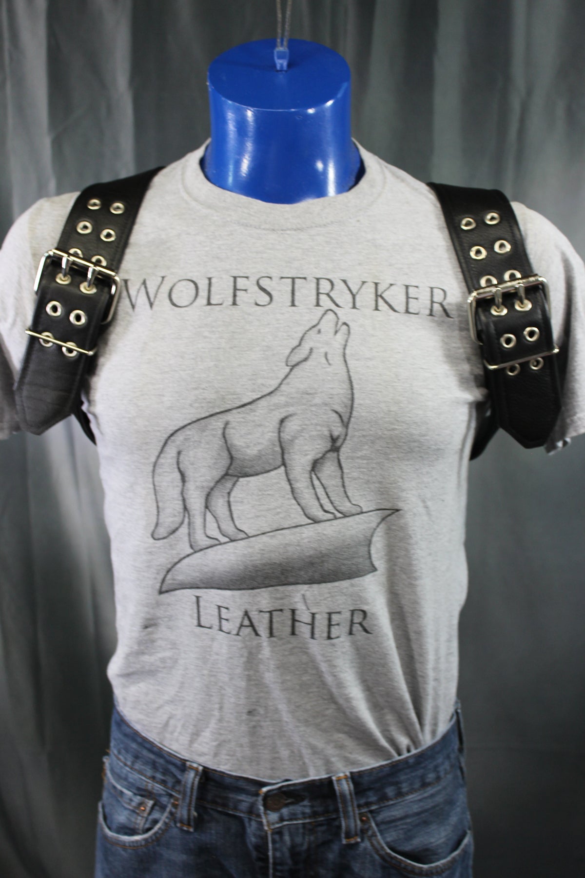 Our Back to Basics Black DOUBLE WIDE Convertable Leather Suspenders! - view 39