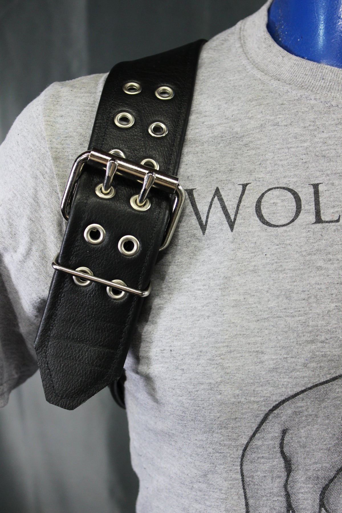 Our Back to Basics Black DOUBLE WIDE Convertable Leather Suspenders! - view 41