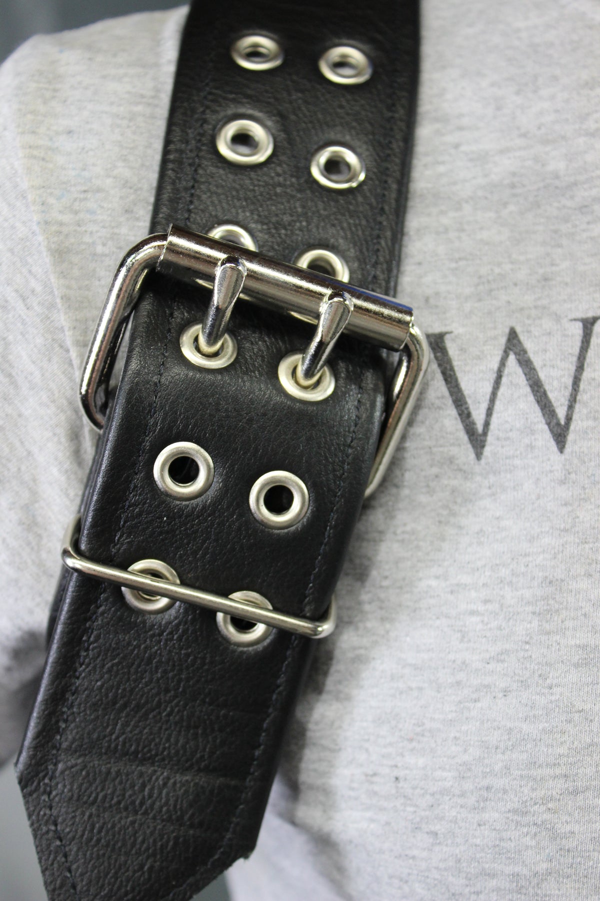 Our Back to Basics Black DOUBLE WIDE Convertable Leather Suspenders! - view 42