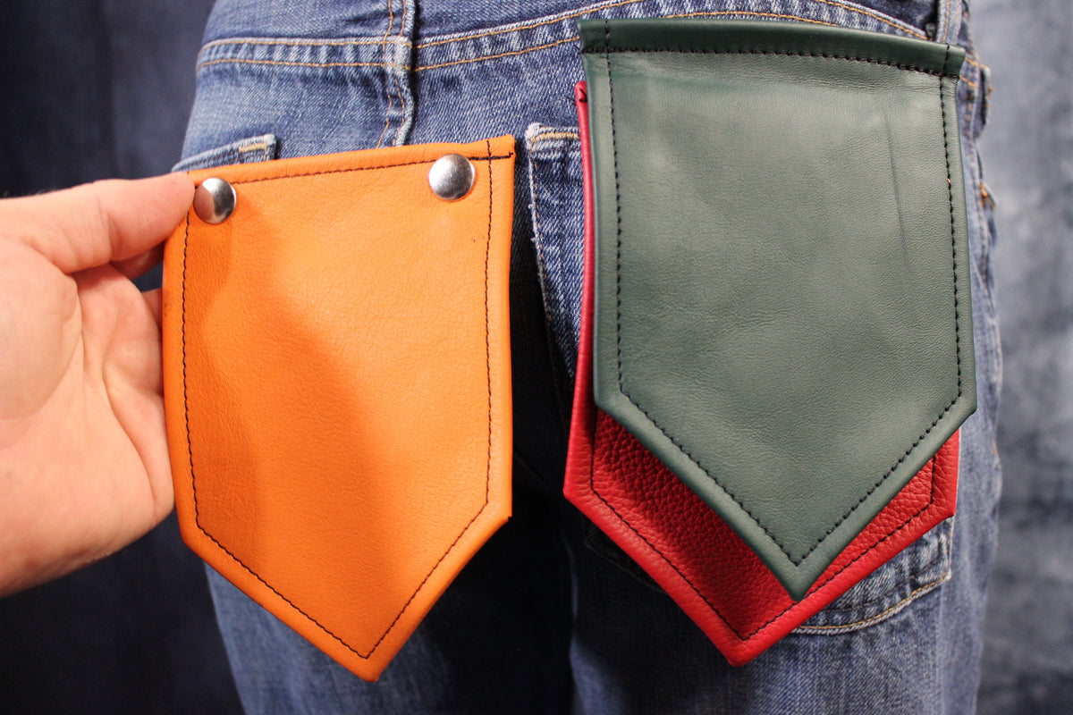 Interchangeable Layered Leather Pocket Flag - view 6
