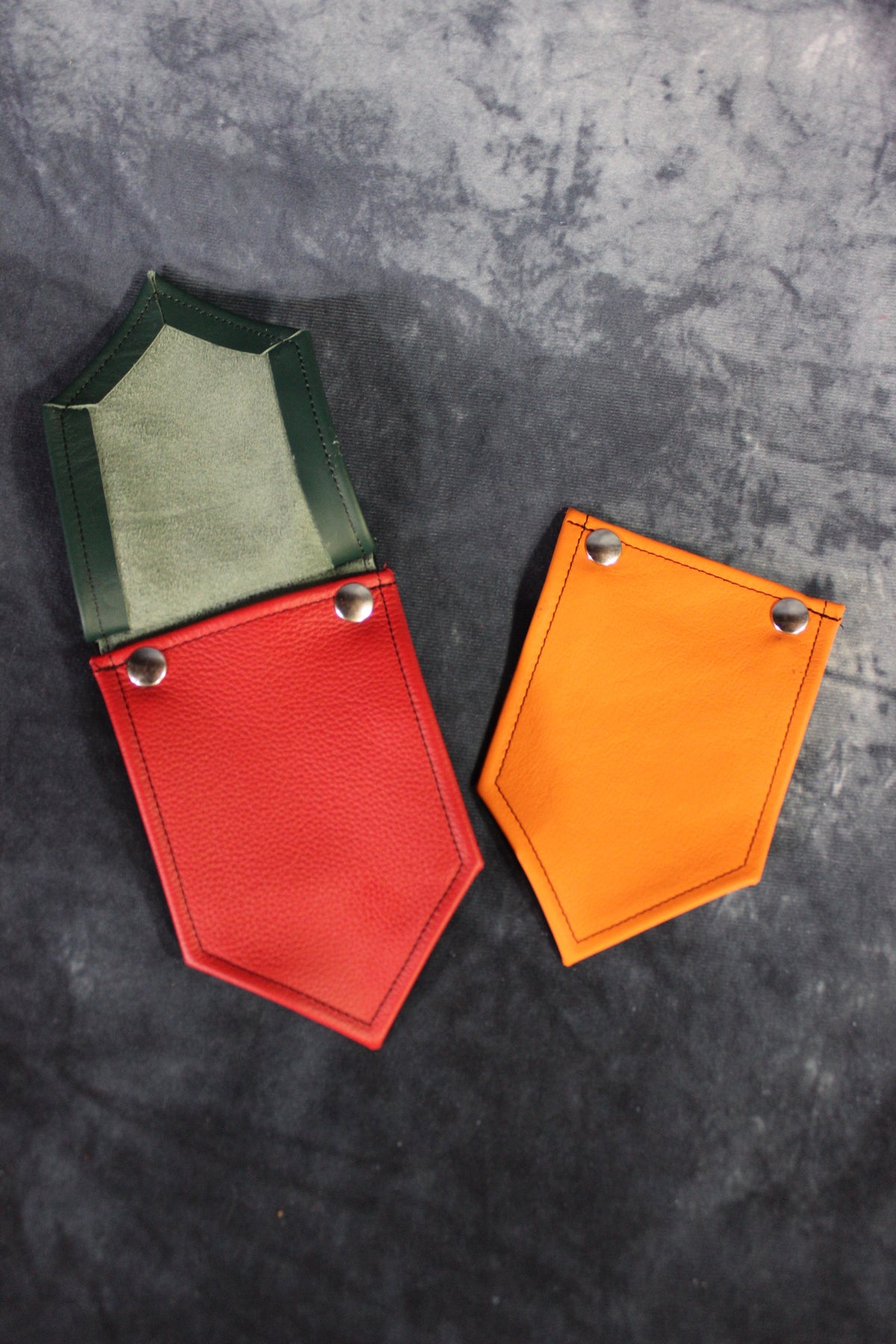 Interchangeable Layered Leather Pocket Flag - view 9