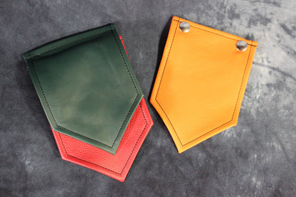 Interchangeable Layered Leather Pocket Flag - view 10