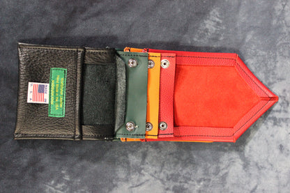 Interchangeable Layered Leather Pocket Flag - view 12