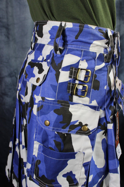 Classic KiltedBros Kilt in Blue Camo - view 3
